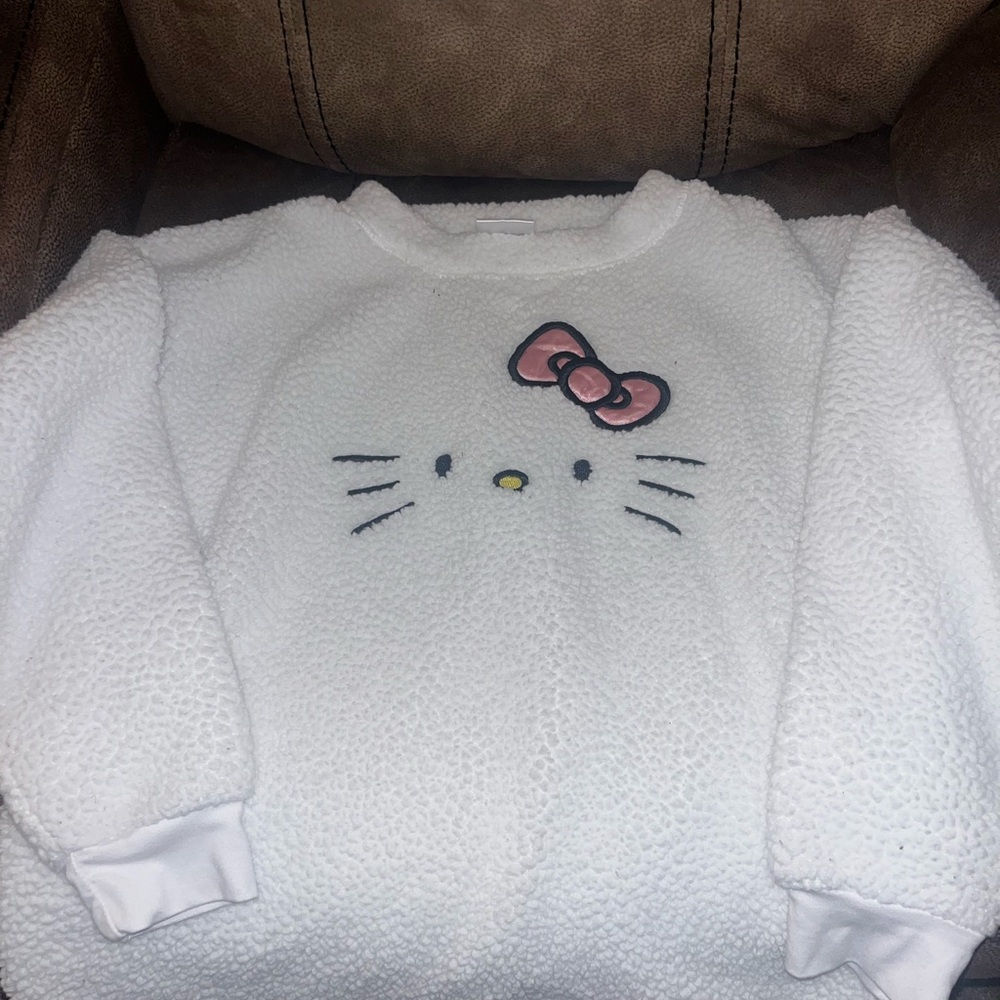 Hello Kitty White and Pink Fleece Sweatshirt